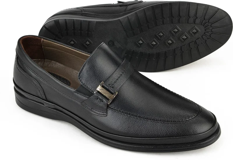 Ziya Ziya, Men's Genuine Leather Comfort Shoes 141144Z1979 Black
