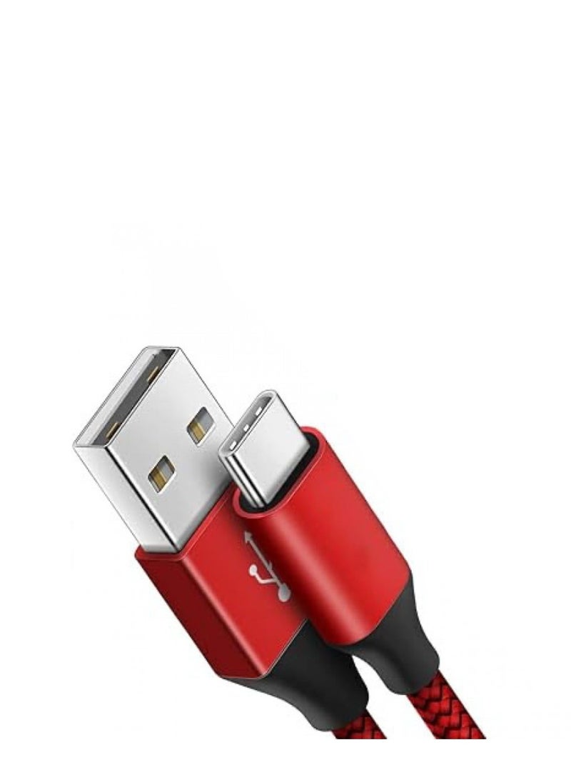 سمارت لينك كابل USB C إلى USB للشحن السرتوايع، بطول 1.2 متر ، اللون الأحمر، متين ومضفر، مفق مع Power Delivery - Image 3
