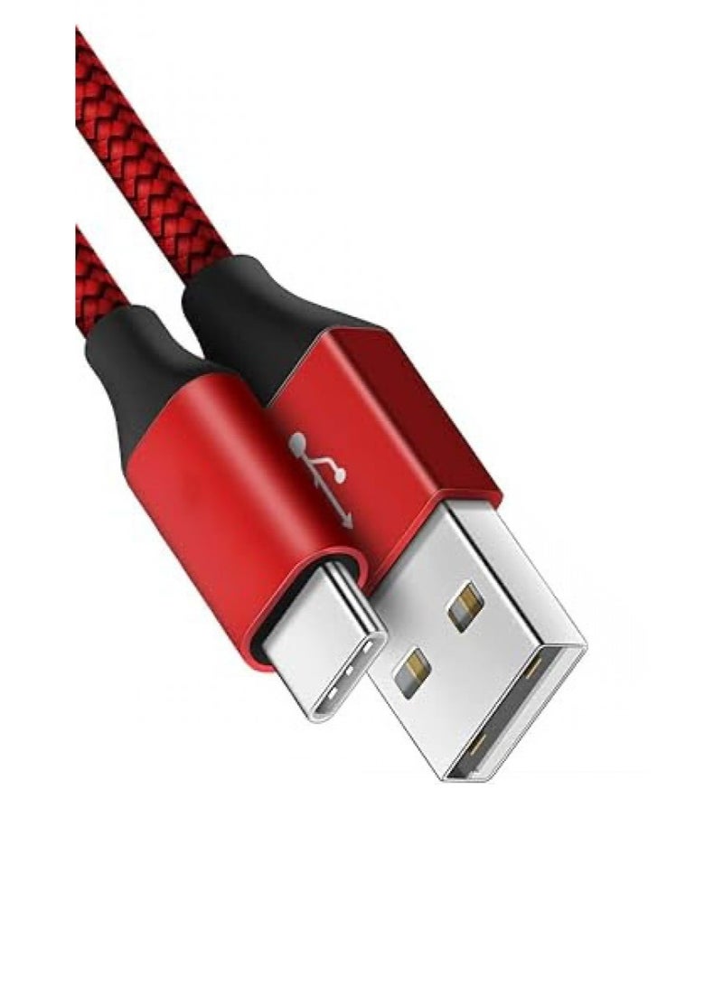 سمارت لينك كابل USB C إلى USB للشحن السرتوايع، بطول 1.2 متر ، اللون الأحمر، متين ومضفر، مفق مع Power Delivery - Image 4