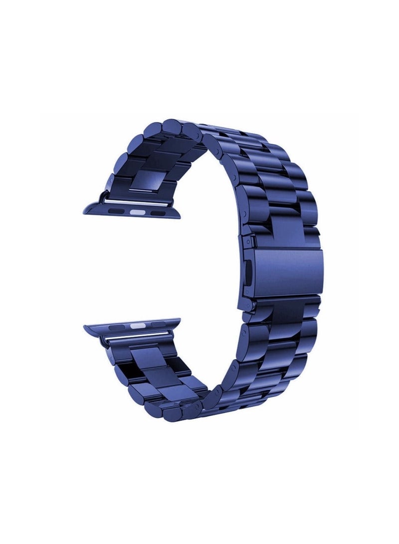 Metal Bands Compatible with Apple Watch Band 45mm, Stainless Steel Magnetic Absorption Strap, Wristband for iWatch Band for Apple Watch Series 7/ - Image 2