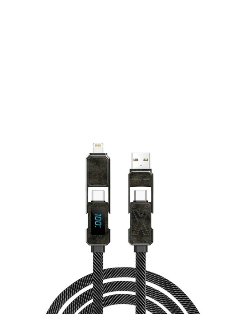 WiWu Wi-C039 TITAN Series 100W Zinc Alloy Fast Charging Cable Black