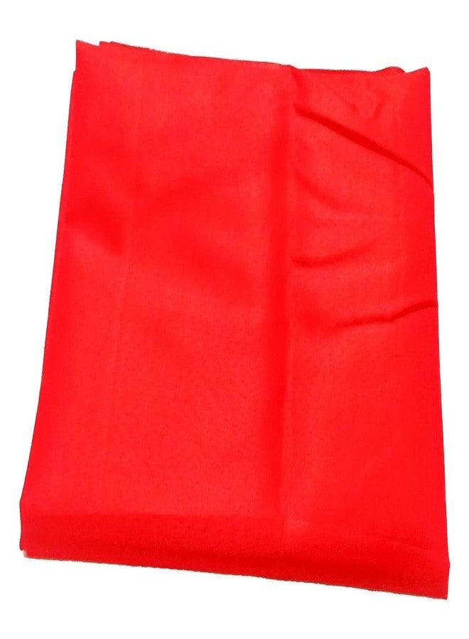 PS SHEVIN Mandir Cloth Red Pooja Aasan/Chowki Aasan Lal Kapda Mat for Puja Table/Red Cloth for Puja Home Mandir and Temple (Size: 1 Meter) FT_Y277 - Image 2