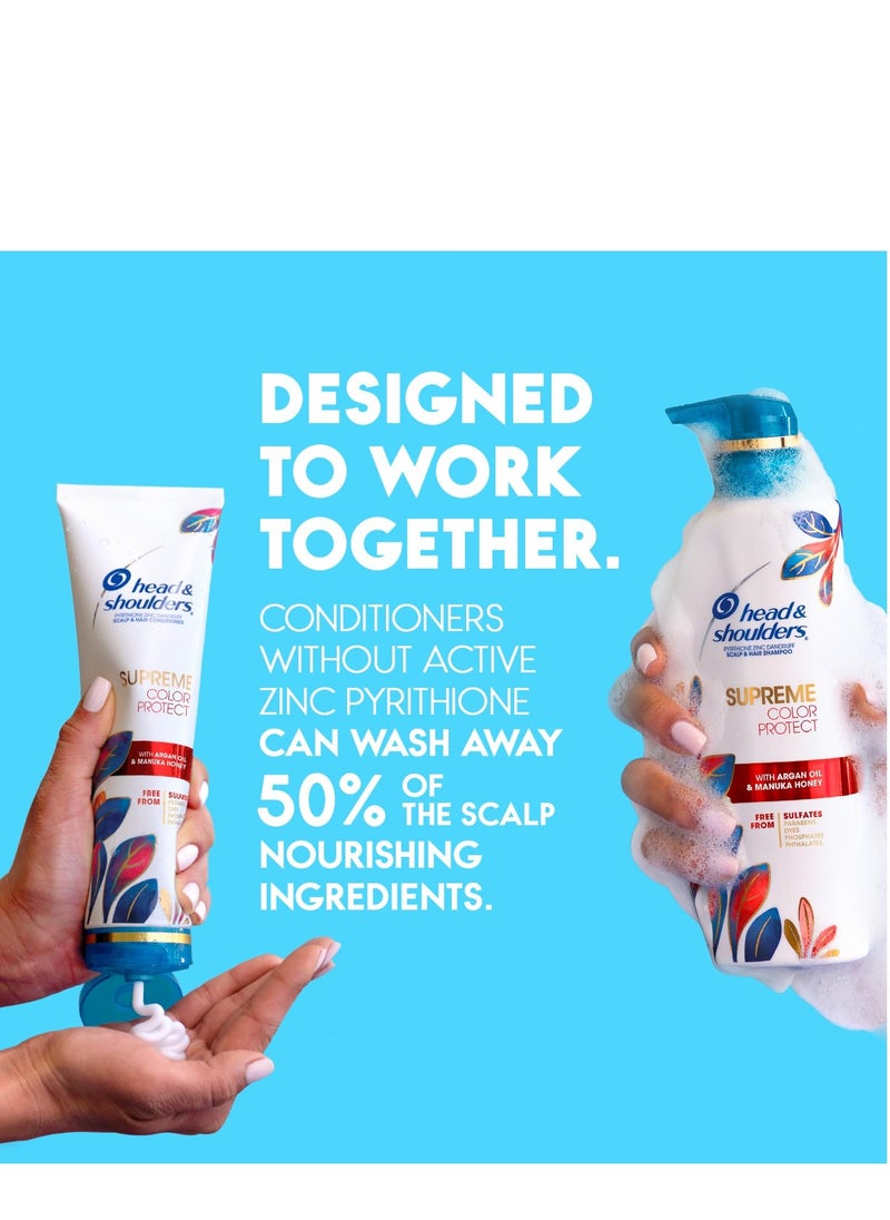 Head & Shoulders Head & Shoulders Dandruff Shampoo and Conditioner, Supreme Color Protect with Argan Oil and Manuka Honey, 11.8 Oz, 9.4 Oz  - Image 3