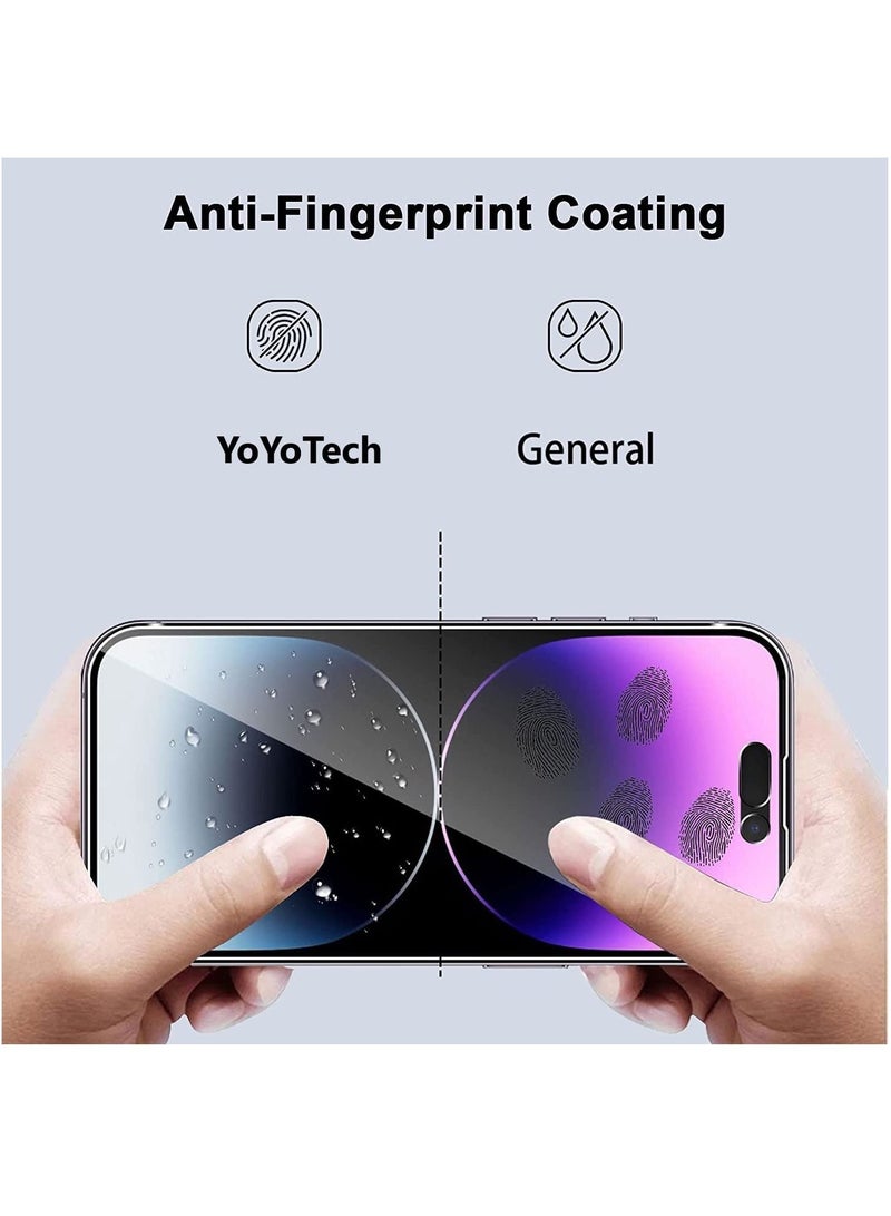 BORTONY Tempered Glass Screen Protector (14 Pro Max) Film Full Coverage Edge to Edge Case Friendly 9D Screen Protector For Apple iPhone 14 Pro Max 6.7'' Clear/BLACK - Image 4