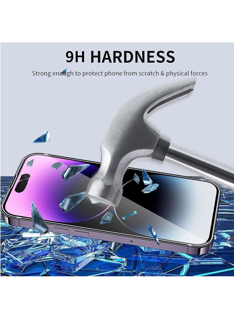 BORTONY Tempered Glass Screen Protector (14 Pro Max) Film Full Coverage Edge to Edge Case Friendly 9D Screen Protector For Apple iPhone 14 Pro Max 6.7'' Clear/BLACK - Image 2