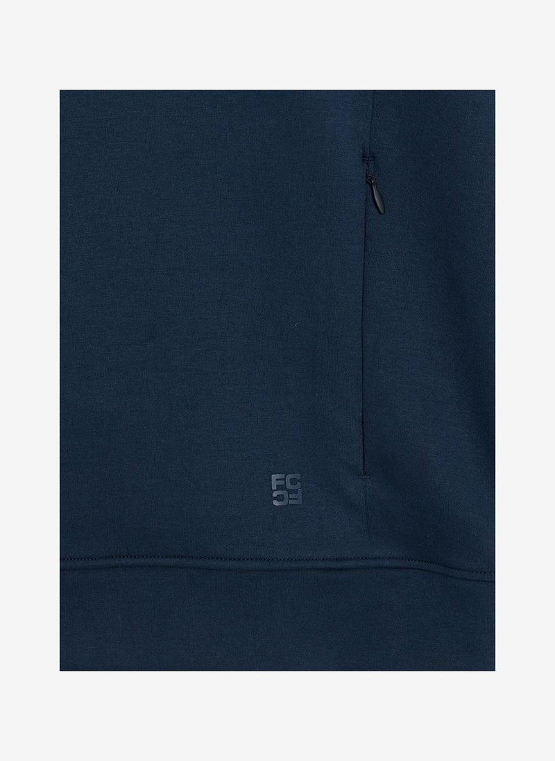 French Connection Men's Navy Rayon Wren Cupro Hoodie - Image 4