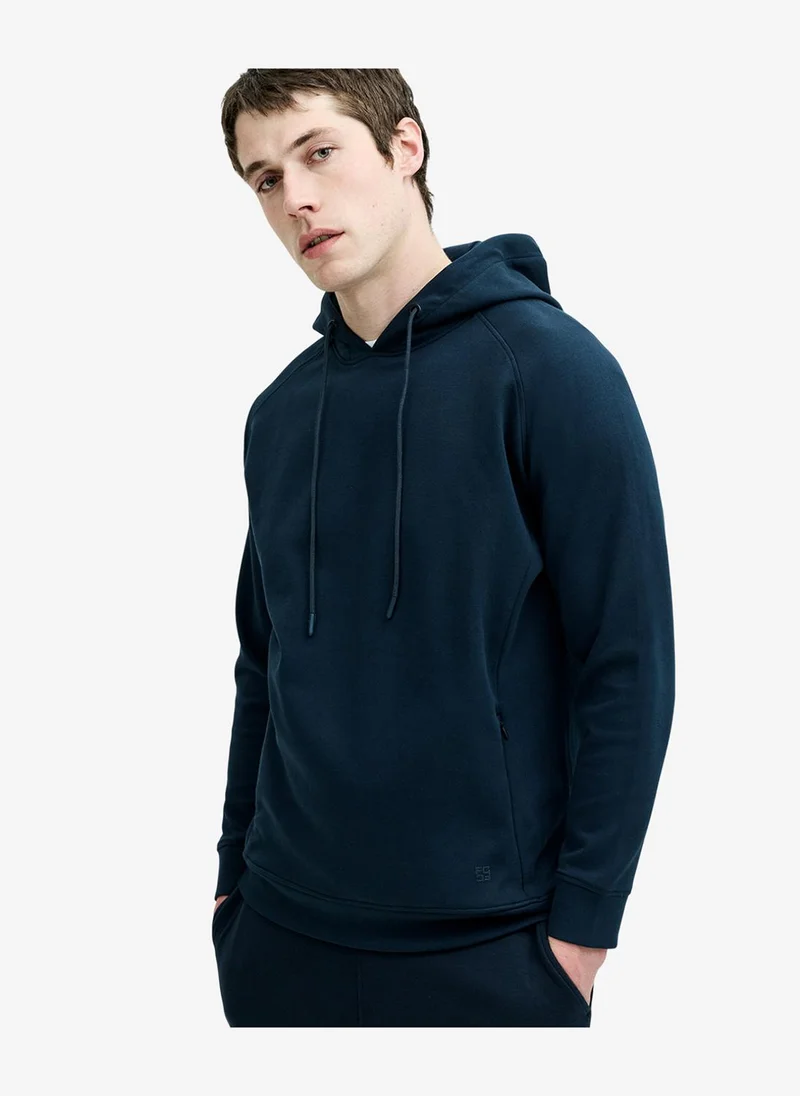 Men's Navy Rayon Wren Cupro Hoodie