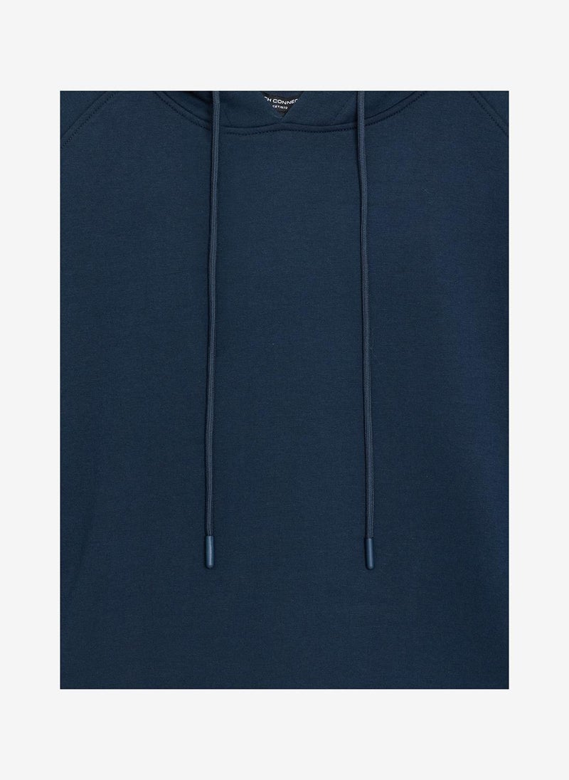 French Connection Men's Navy Rayon Wren Cupro Hoodie - Image 5