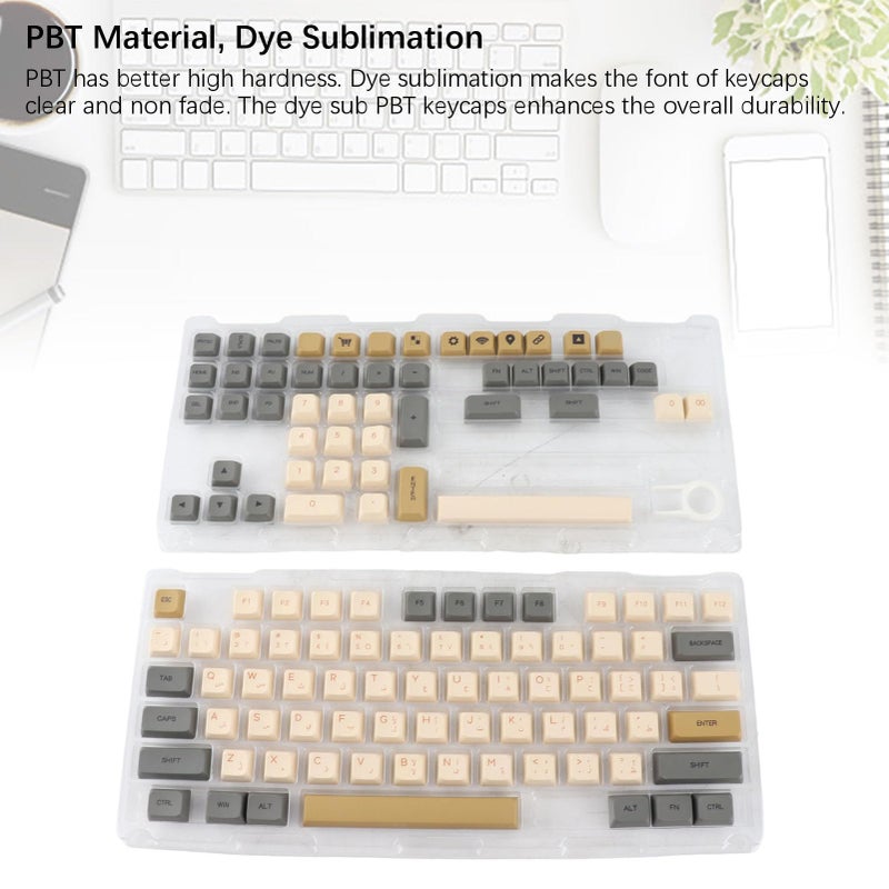 مجموعة مفتاح Retro XDA Profile PBT ذات التسامي الصبغي العالمية للوحة مفاتيح بنسبة 60٪ و65٪ و75٪ و100٪ - Image 5