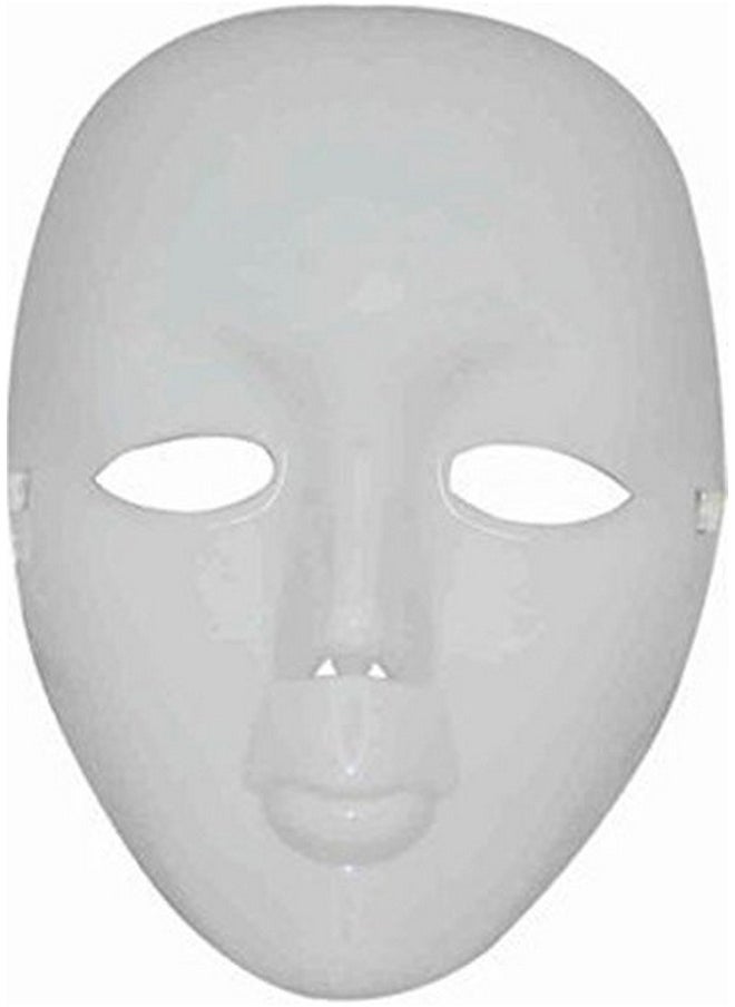 Balloonistics Balloonistics Plain White Mask Suitable for Party, Rama, Festivals, Competition, Dance Pack of 5  - Image 3