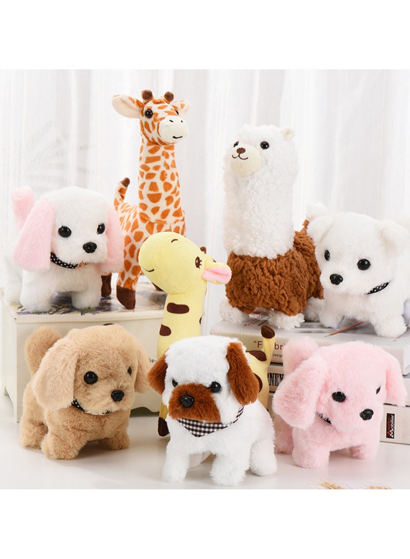 Dark brown alpaca electronic plush toy interactive animal touch control robot toy with music - Image 4