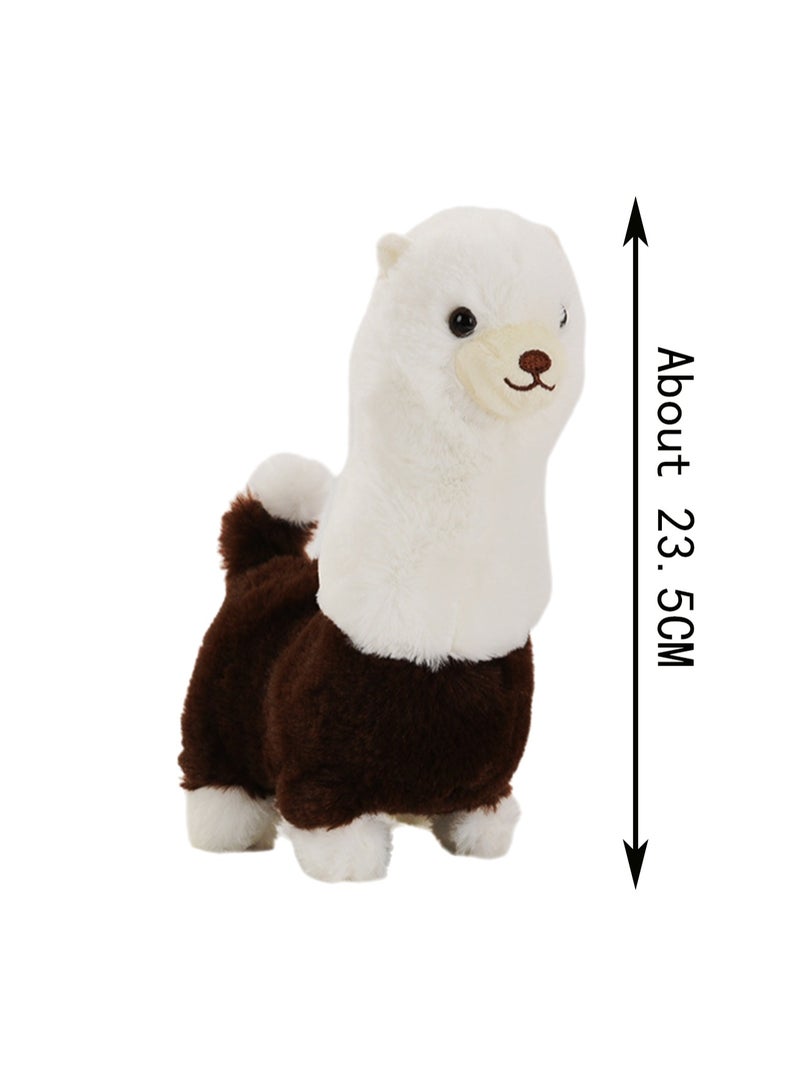 Dark brown alpaca electronic plush toy interactive animal touch control robot toy with music - Image 2