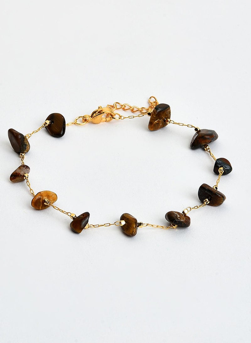 SOHI Brown Beaded Artificial Anklet Jewellery - Image 4