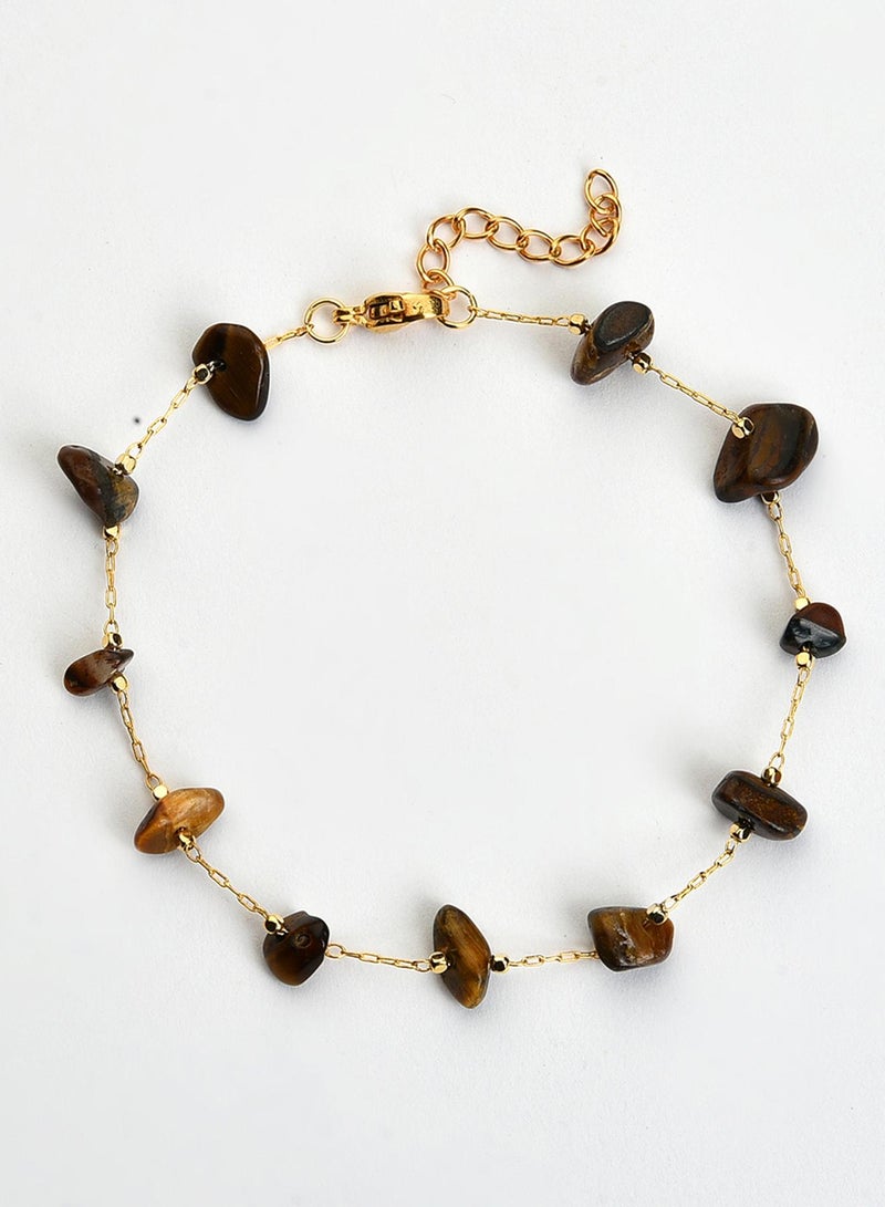 SOHI Brown Beaded Artificial Anklet Jewellery - Image 1