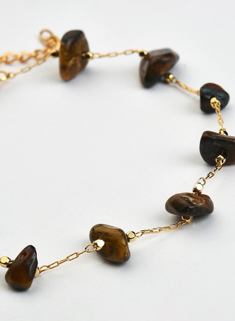 SOHI Brown Beaded Artificial Anklet Jewellery - Image 5