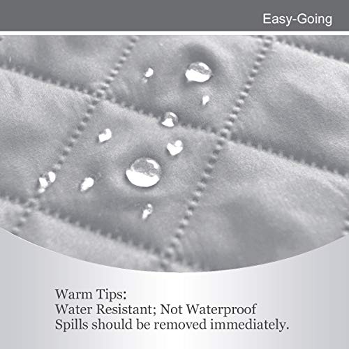 Easy-Going Reversible Couch Cover for 3 Cushion Couch Sofa Cover for Dogs Water Resistant Furniture Protector Cover with Foam Sticks Elastic Straps for Pet Cat (Sofa, Light Gray/Ivory) - Image 4
