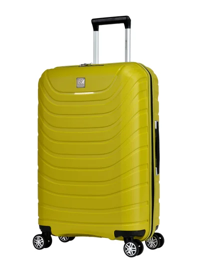 eminent Knight Hard Case Travel Bag Luggage Trolley Polypropylene Lightweight Suitcase 4 Quiet Double Spinner Wheels With Tsa Lock B0011 Chartreuse