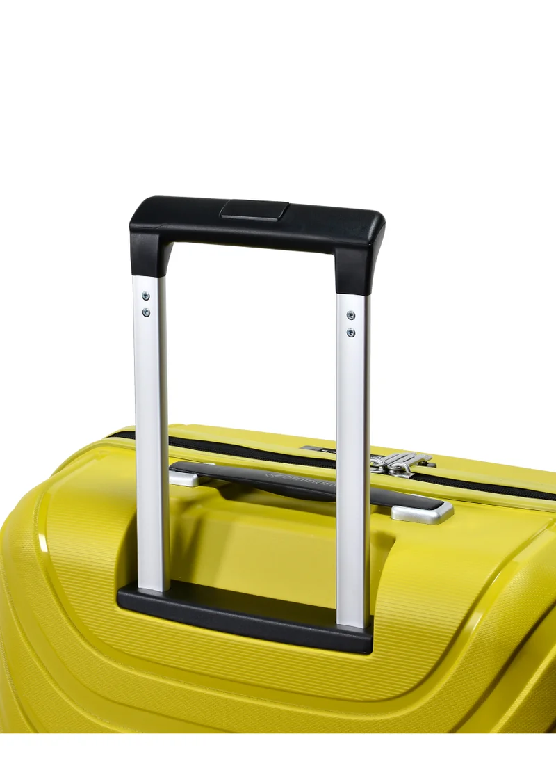 eminent Knight Hard Case Travel Bag Luggage Trolley Polypropylene Lightweight Suitcase 4 Quiet Double Spinner Wheels With Tsa Lock B0011 Chartreuse
