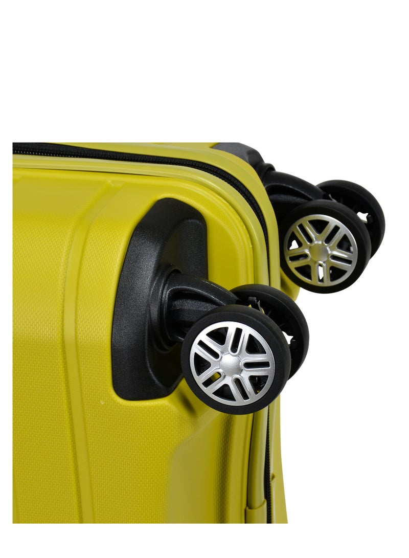 إيمينينت حقيبة سفر صلبة بعجلات مزدوجة هادئة وقفل  من البولي بروبلين خفيفة الوزن مقاس  أخضر ليموني - Image 5