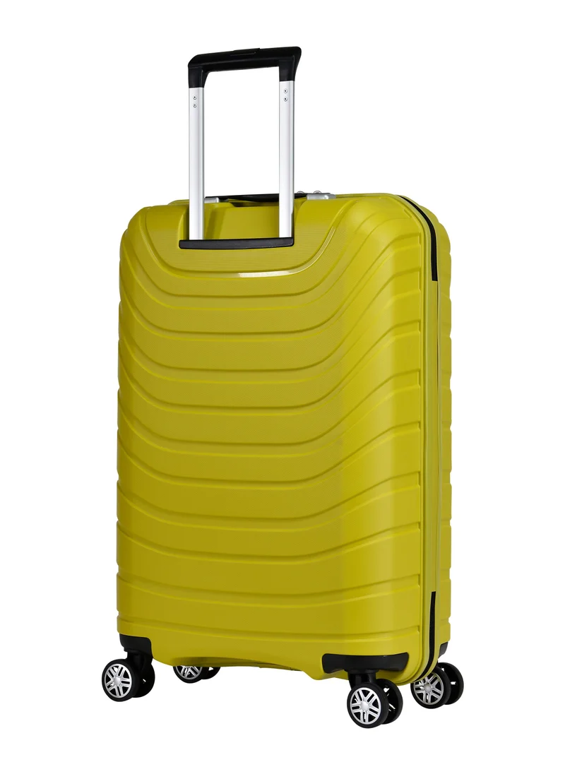 إيمينينت Knight Hard Case Travel Bag Luggage Trolley Polypropylene Lightweight Suitcase 4 Quiet Double Spinner Wheels With Tsa Lock B0011 Chartreuse