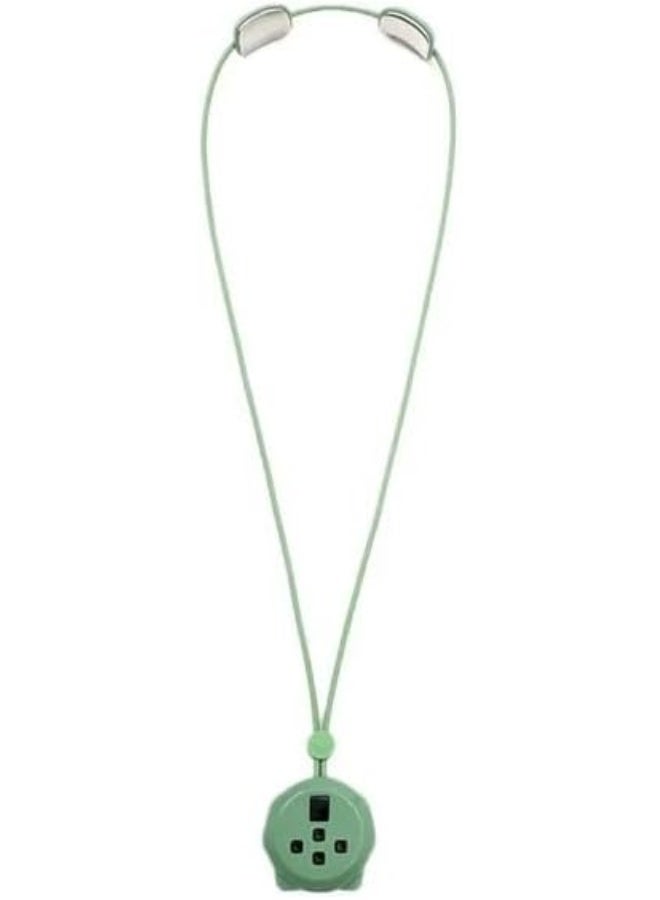 Generic Portable Neck Massager Necklace, Hanging Shoulder Massager with USB Charging (GREEN)  - Image 1