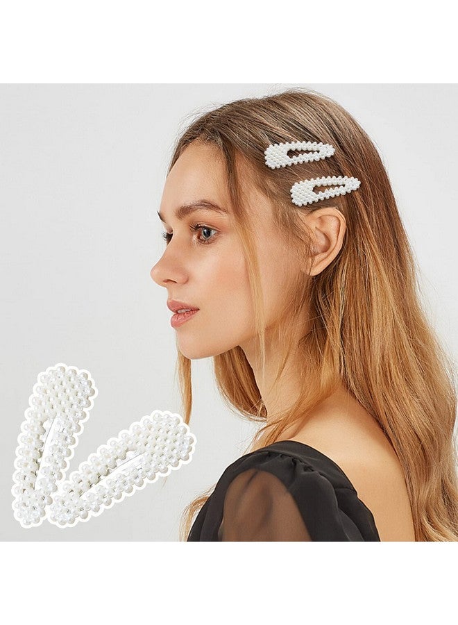 AEGYPIUS Elegant Pearl Hair Clips 2Pcs Handmade Gold Snap Clips Faux Pearls Hair Barrettes For Thick Hair Perfect For Women Girls Party Wedding Daily Styling Durable Metal Alloy Hairpins - Image 5