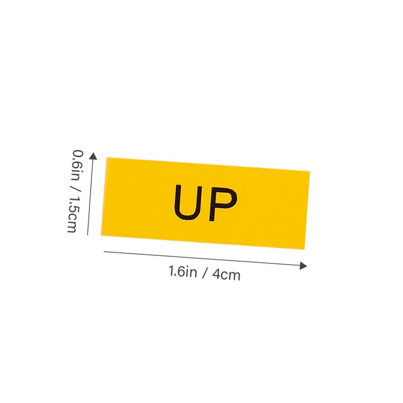20 Pcs Caution Stickers For Machines Up Down Labels Easy Application No Residue - Image 3