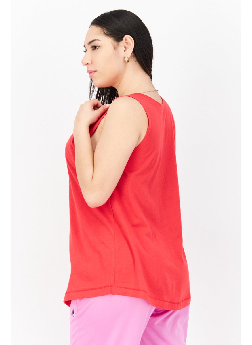 Champion Women Sportswear Fit Sleeveless Training Tank Top, Red  - Image 2