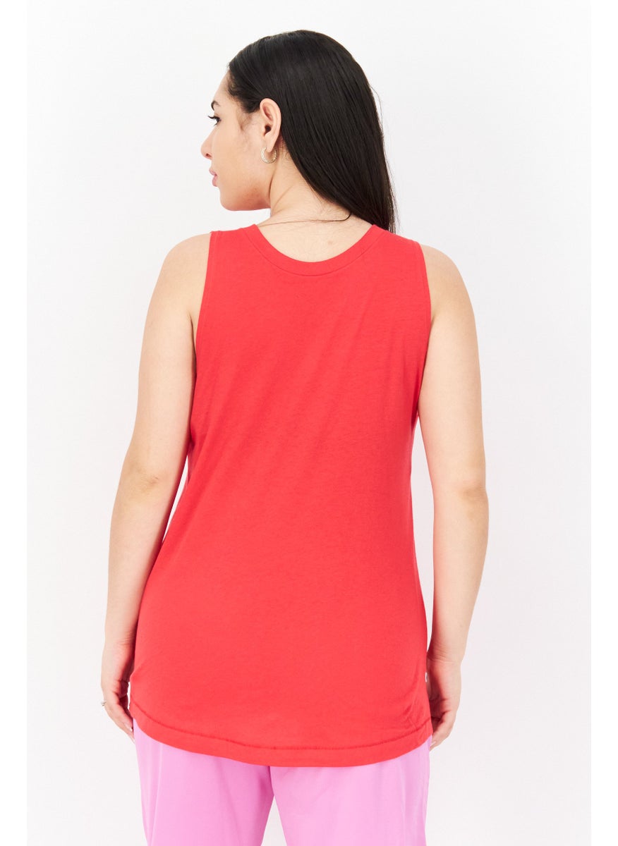 Champion Women Sportswear Fit Sleeveless Training Tank Top, Red  - Image 3