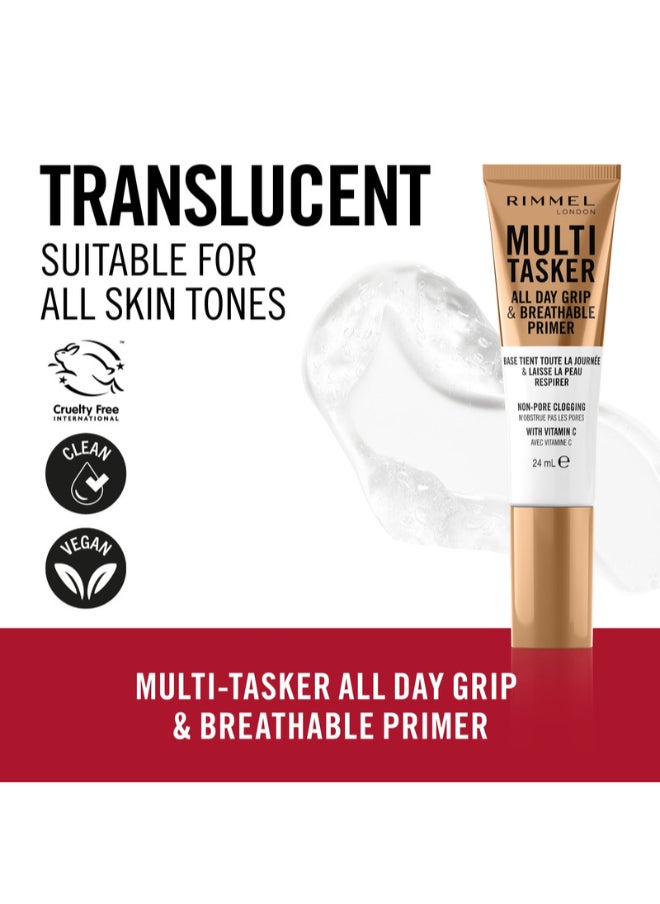 RIMMEL LONDON - برايمر قابل للتنفس مع قبضة متعددة الاستخدامات طوال اليوم - شفاف، 24مل - Image 1