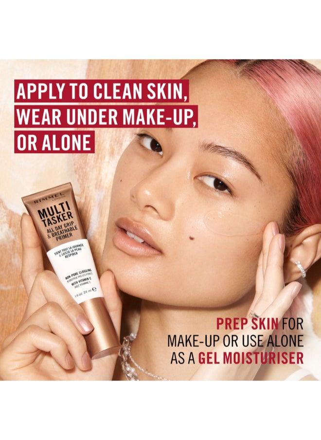 RIMMEL LONDON - برايمر قابل للتنفس مع قبضة متعددة الاستخدامات طوال اليوم - شفاف، 24مل - Image 1