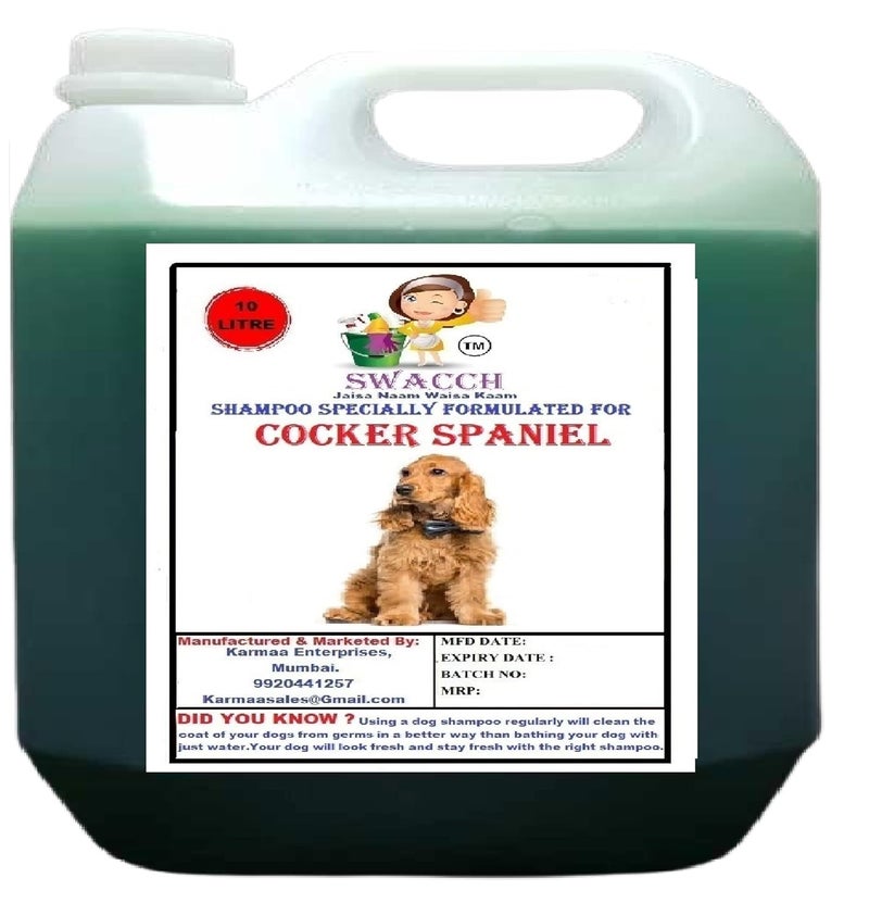 SWACCH Shampoo Specially FORMULATED for Cocker Spaniel 10 Litre NEEM ALOVERA - Image 2
