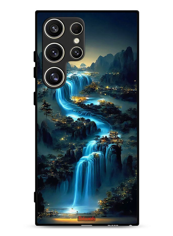 Tolwak Samsung Galaxy S24 Ultra 5G Protective Case Cover Waterfall Art  - Image 1