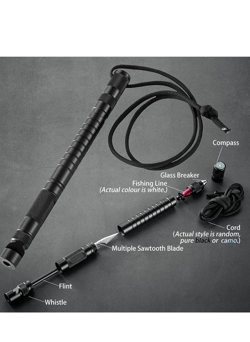 Generic - Multitool Survival Gear, Outdoor Survival Essential Tool Kit, with Lighter(No Fuel Include), Fishing Tool, Glass Breaker, Whistle, Blade, Camping Tool, Scouting Gear, Gift for Men Women - Image 1