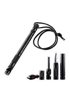 Multitool Survival Gear, Outdoor Survival Essential Tool Kit, with Lighter(No Fuel Include), Fishing Tool, Glass Breaker, Whistle, Blade, Camping Tool, Scouting Gear, Gift for Men Women