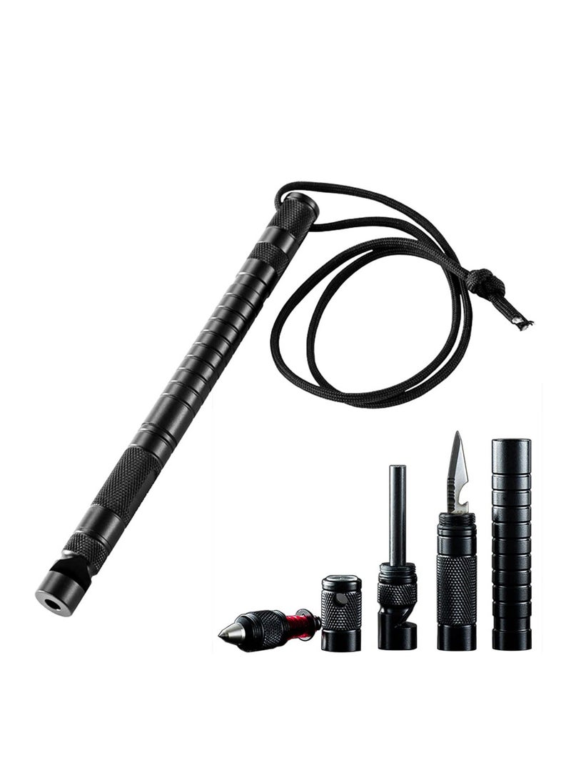 Generic - Multitool Survival Gear, Outdoor Survival Essential Tool Kit, with Lighter(No Fuel Include), Fishing Tool, Glass Breaker, Whistle, Blade, Camping Tool, Scouting Gear, Gift for Men Women - Image 1