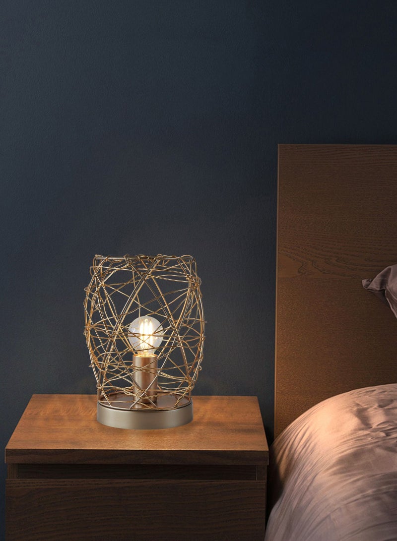 Sharpdo Creative Wire Decorative Lamp Modern Bamboo Mesh Table Lamp Bedroom Living Room Desk Light - Image 4