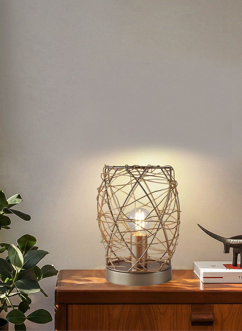 Sharpdo Creative Wire Decorative Lamp Modern Bamboo Mesh Table Lamp Bedroom Living Room Desk Light - Image 3