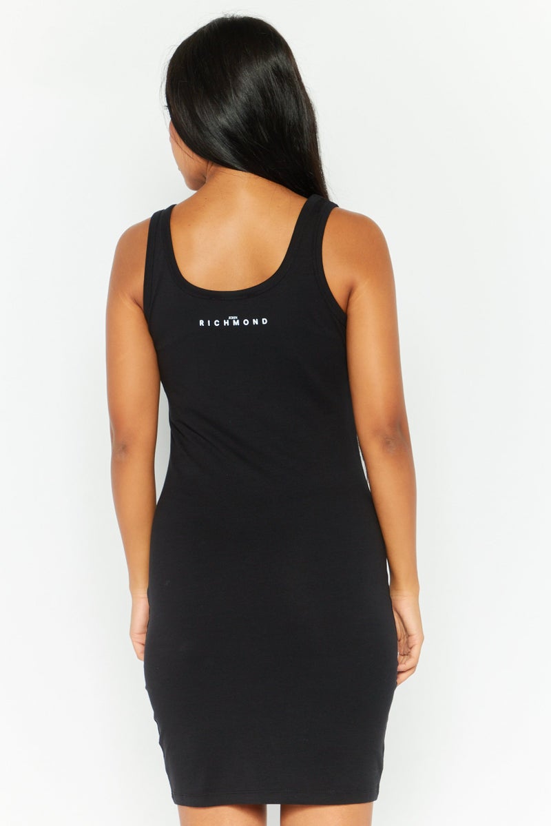 JOHN RICHMOND Women Brand Logo Mini Dress, Black - Image 4