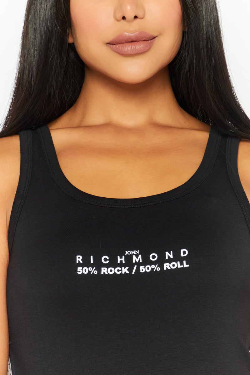JOHN RICHMOND Women Brand Logo Mini Dress, Black - Image 3