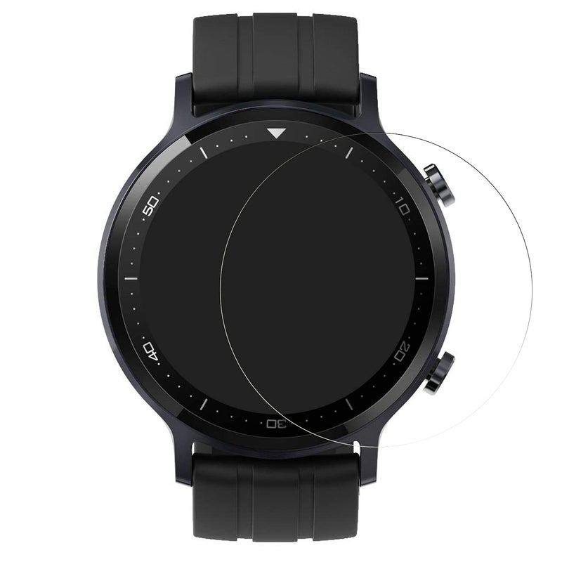 FCS حماية شاشة مرنة شفافة 0.3 مم بصلابة 9H مضادة للصدمات تغطي الشاشة بالكامل لحماية ساعة Realme Watch S (شفافة، 2) (9H REALME-WATCH-S) - Image 1