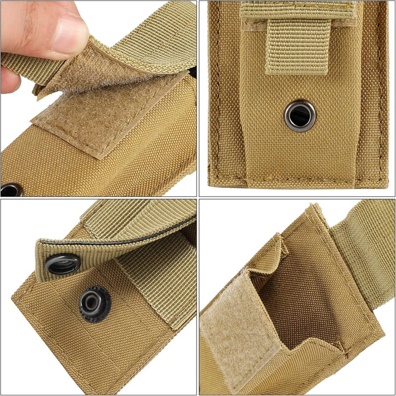 FRTKK Tactical Single/Double Pistol Mag Pouch Outdoor Molle Open-Top Magazine Pouch for Glock M1911 92F - Image 3