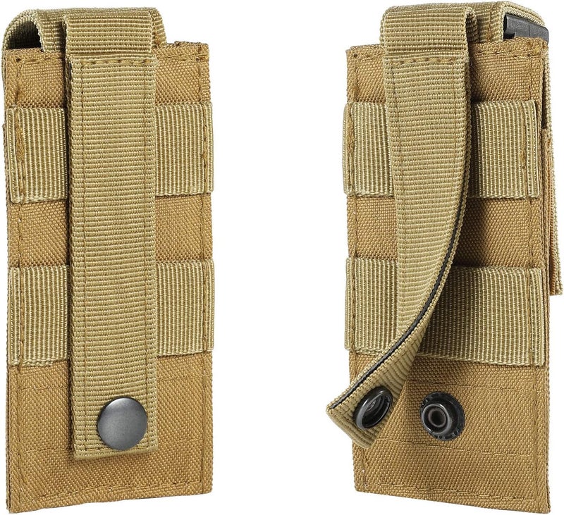 FRTKK Tactical Single/Double Pistol Mag Pouch Outdoor Molle Open-Top Magazine Pouch for Glock M1911 92F - Image 2