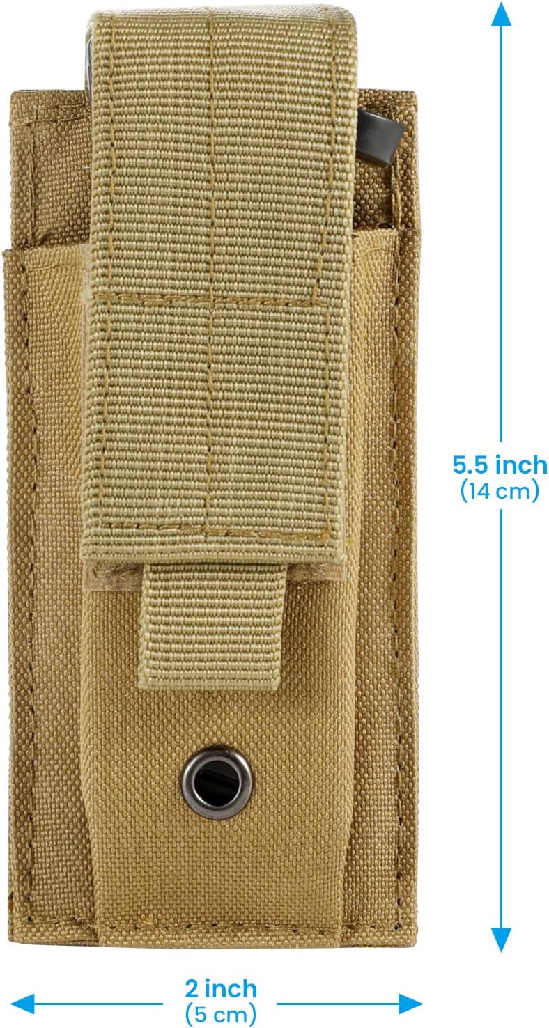 FRTKK Tactical Single/Double Pistol Mag Pouch Outdoor Molle Open-Top Magazine Pouch for Glock M1911 92F - Image 1