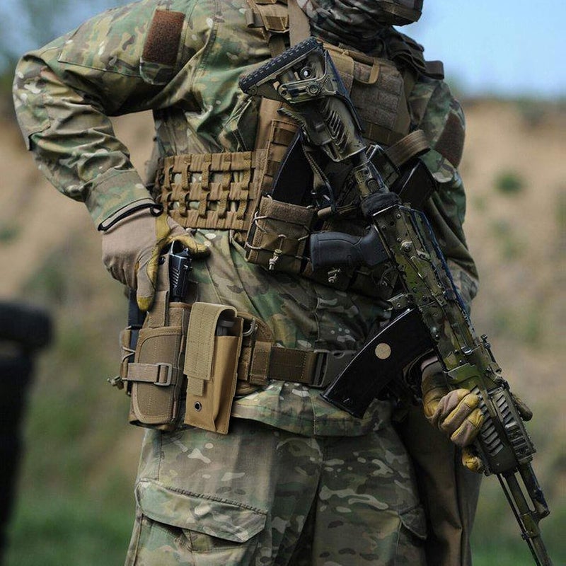 FRTKK Tactical Single/Double Pistol Mag Pouch Outdoor Molle Open-Top Magazine Pouch for Glock M1911 92F - Image 4