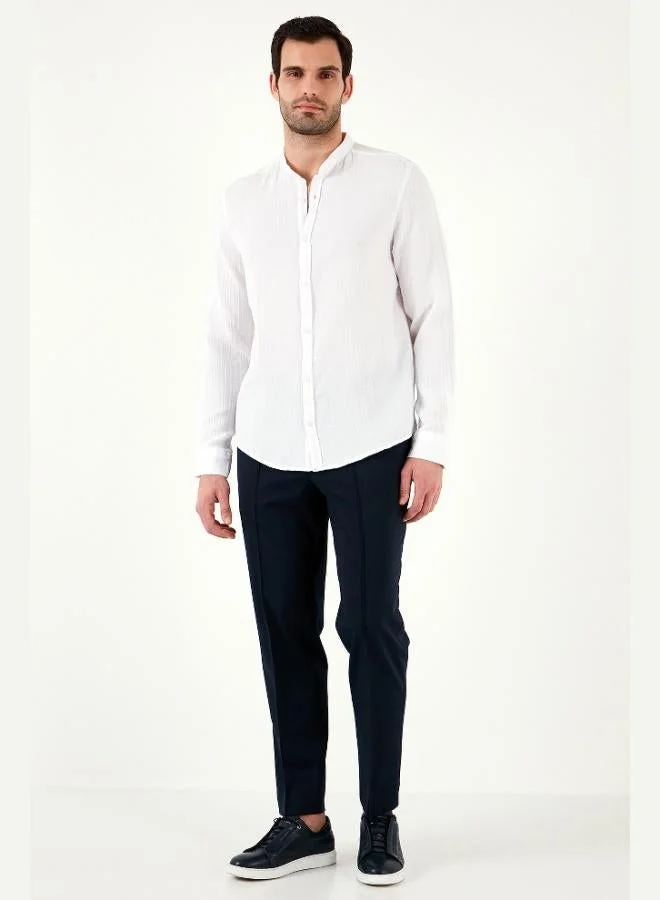 Buratti  Buratti Cotton Regular Fit Mandarin Collar Shirt Men's SHIRT CF25S127702 for Men | Best Price UAE
