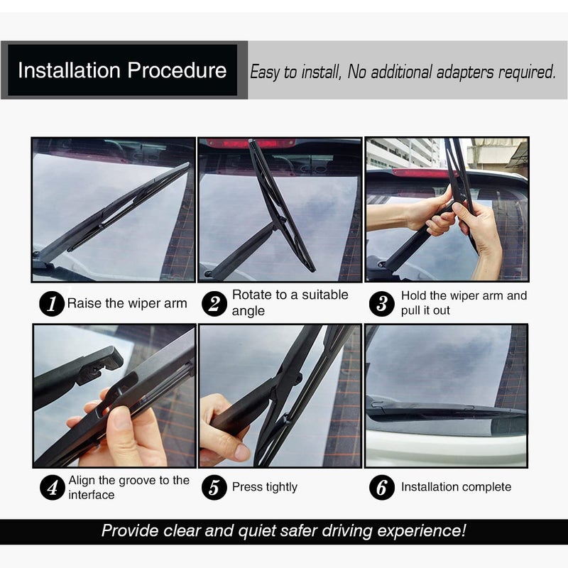 FAPIUO Replacement for Mercedes-Benz GLC300 2016-2021,GLC250 2017-2021,GLC43 AMG 2017-2021 Silent Wipers -FAPIUO Front Windshield Wipers 22"+22"+12" Blade Set (2 Packï¼‰ - Image 5