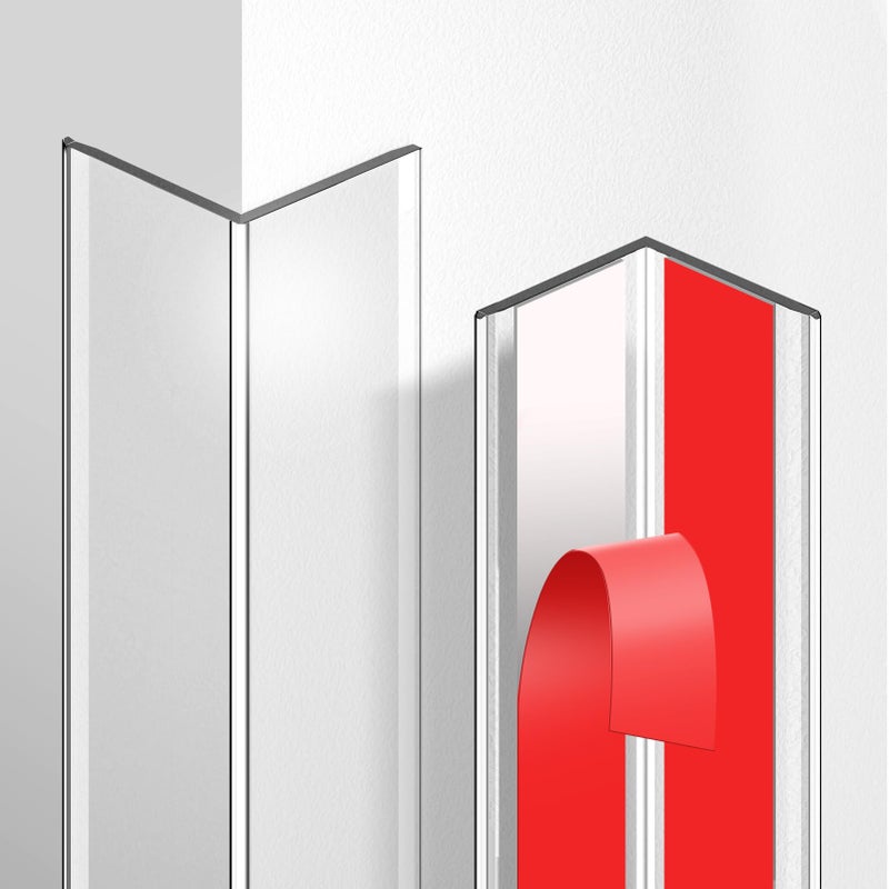 Magicheap 4 Pack Wall Corner Protector, Self Adhesive Corner Protectors for Walls, Easy to Install Edge Guard Strip for Furniture Cabinet Shelf Drywall Baseboard Desk, 17.7in x 1.18in, Clear - Image 1