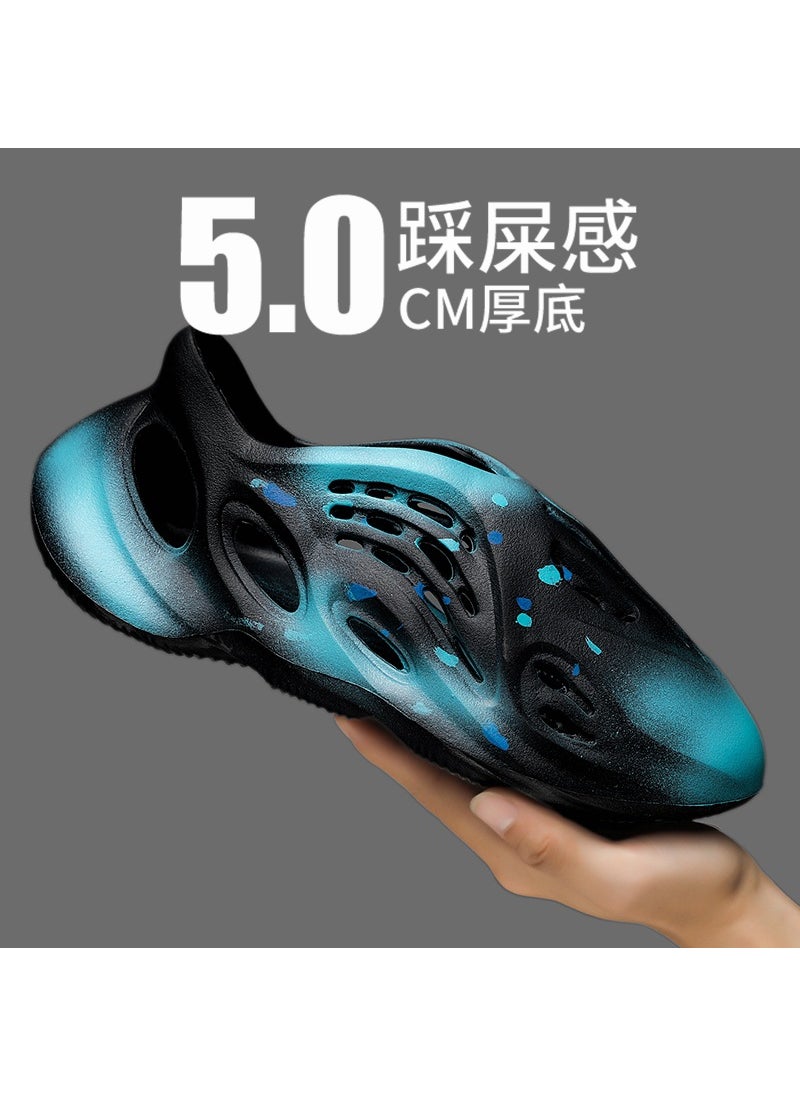 Generic Plus Size Mens Sandals Soft Camouflage Sports Beach Shoes With Soft Bottom For Water Shoe Experience Summer Outerwear black blue 