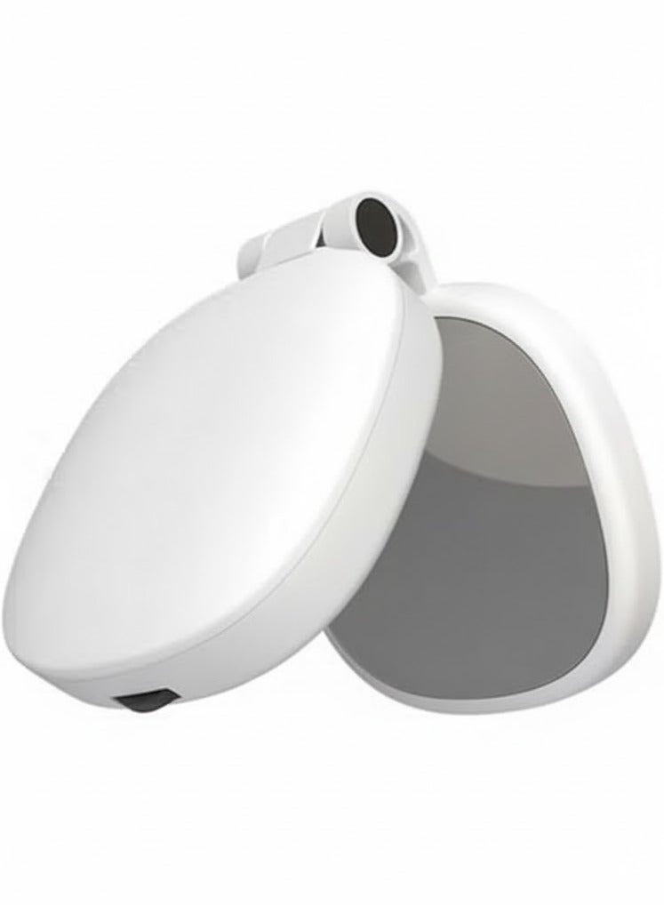 مصباح مغناطيسي محمول K04 مع مرآة و3 درجات حرارة لونية، سطوع وطول قابلان للتعديل، حامل هاتف مرفق، مناسب لصور السيلفي والمكياج والإضاءة (ابيض) - Image 1